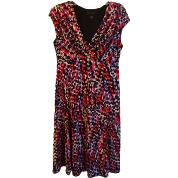 Evan Picone | Dresses | Vintage 9s Y2k Evan Picone Geometric Empire Waist  Dress Size 8 | Poshmark